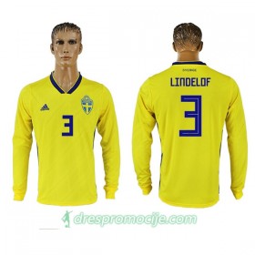 Švedska Dres Lindelof 3 Domaći Svjetsko prvenstvo 2018 Dugim Rukavima